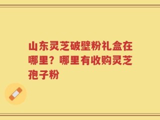 山东灵芝破壁粉礼盒在哪里？哪里有收购灵芝孢子粉