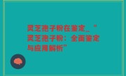 灵芝孢子粉在鉴定_“灵芝孢子粉：全面鉴定与应用解析”