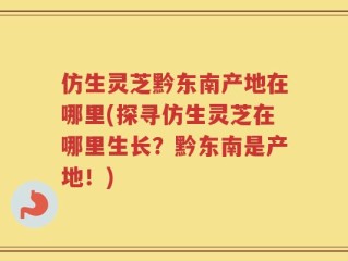 仿生灵芝黔东南产地在哪里(探寻仿生灵芝在哪里生长？黔东南是产地！)