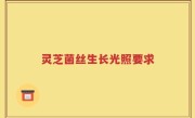 灵芝菌丝生长光照要求