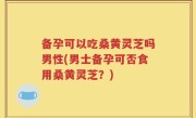 备孕可以吃桑黄灵芝吗男性(男士备孕可否食用桑黄灵芝？)
