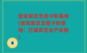 张家窝灵芝孢子粉基地(张家窝灵芝孢子粉基地:打通灵芝全产业链)