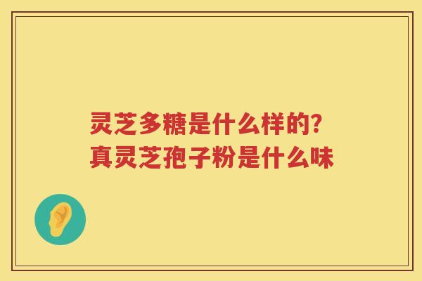 灵芝多糖是什么样的？真灵芝孢子粉是什么味