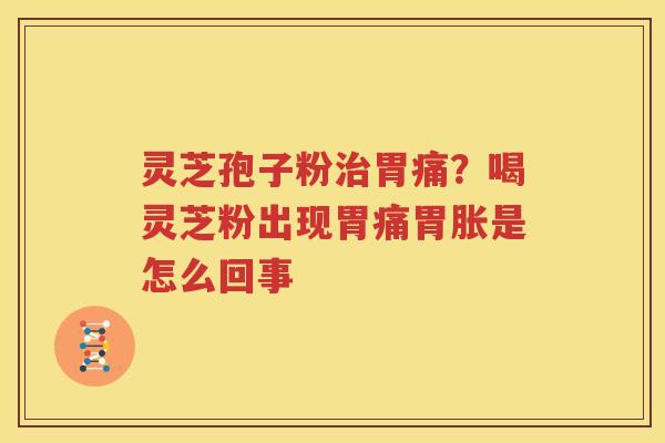 灵芝孢子粉胃痛？喝灵芝粉出现胃痛胃胀是怎么回事