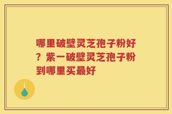 哪里破壁灵芝孢子粉好？紫一破壁灵芝孢子粉到哪里买好