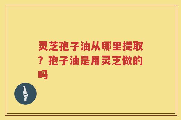 灵芝孢子油从哪里提取?孢子油是用灵芝做的吗 灵芝孢子油从哪里提取?孢子油是用灵芝做的吗