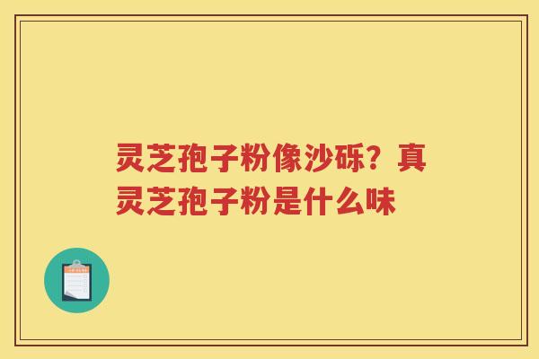 灵芝孢子粉像沙砾？真灵芝孢子粉是什么味