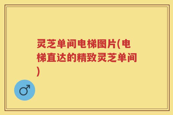 灵芝单间电梯图片(电梯直达的精致灵芝单间)