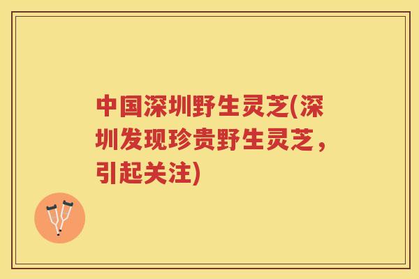 中国深圳野生灵芝(深圳发现珍贵野生灵芝,引起关注) 中国深圳野生灵芝(深圳发现珍贵野生灵芝,引起关注)