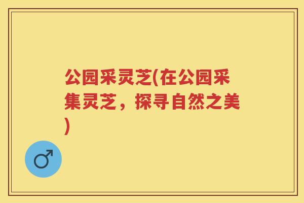 公园采灵芝(在公园采集灵芝，探寻自然之美)