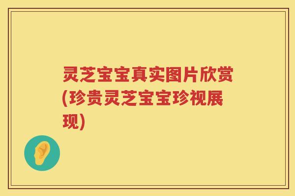 灵芝宝宝真实图片欣赏(珍贵灵芝宝宝珍视展现)