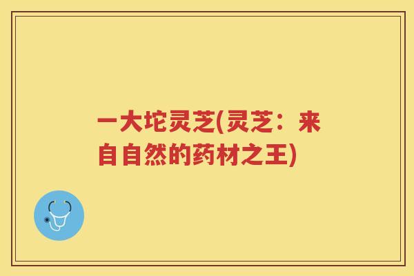 一大坨灵芝(灵芝：来自自然的药材之王)