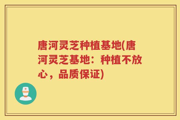 唐河灵芝种植基地(唐河灵芝基地：种植不放心，品质保证)
