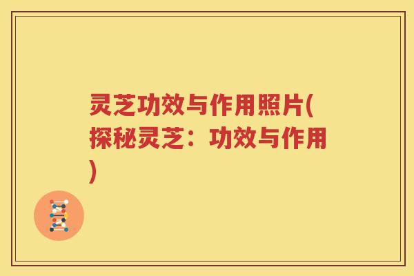 灵芝功效与作用照片(探秘灵芝:功效与作用) 灵芝功效与作用照片(探秘灵芝:功效与作用)