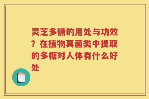 灵芝多糖的用处与功效？在植物真菌类中提取的多糖对人体有什么好处