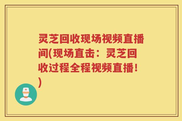 灵芝回收现场视频直播间(现场直击：灵芝回收过程全程视频直播！)