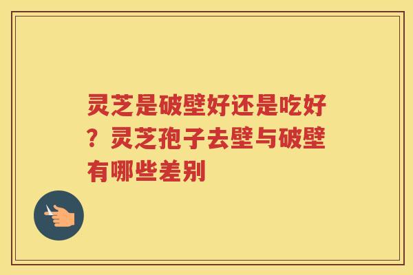 灵芝是破壁好还是吃好？灵芝孢子去壁与破壁有哪些差别