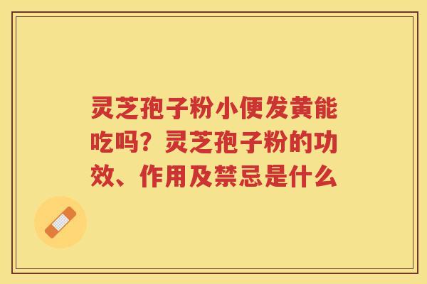灵芝孢子粉小便发黄能吃吗？灵芝孢子粉的功效、作用及禁忌是什么