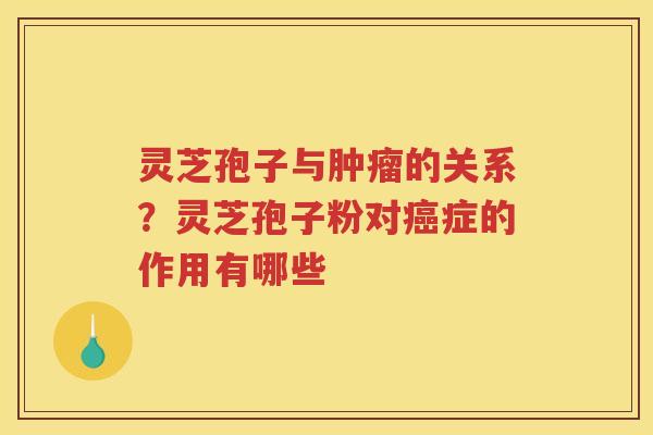灵芝孢子与的关系？灵芝孢子粉对症的作用有哪些