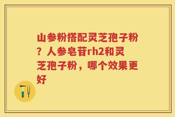 山参粉搭配灵芝孢子粉?人参皂苷rh2和灵芝孢子粉,哪个效果更好 山参粉搭配灵芝孢子粉?人参皂苷rh2和灵芝孢子粉,哪个效果更好