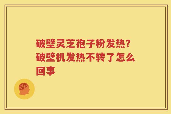 破壁灵芝孢子粉发热？破壁机发热不转了怎么回事