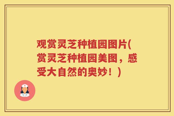 观赏灵芝种植园图片(赏灵芝种植园美图，感受大自然的奥妙！)