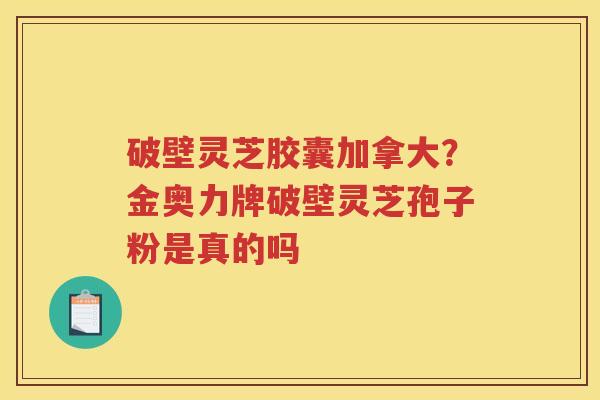 破壁灵芝胶囊加拿大?金奥力牌破壁灵芝孢子粉是真的吗 破壁灵芝胶囊加拿大?金奥力牌破壁灵芝孢子粉是真的吗