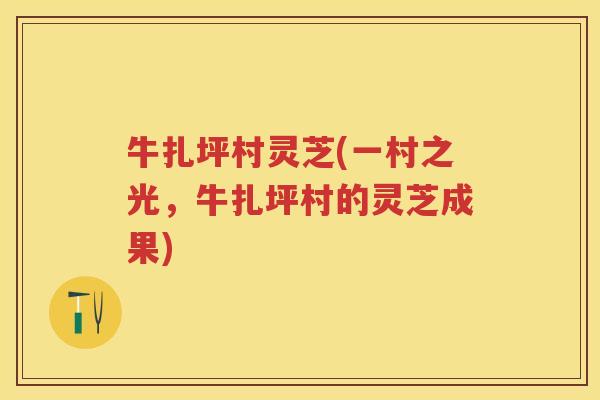 牛扎坪村灵芝(一村之光,牛扎坪村的灵芝成果) 牛扎坪村灵芝(一村之光,牛扎坪村的灵芝成果)