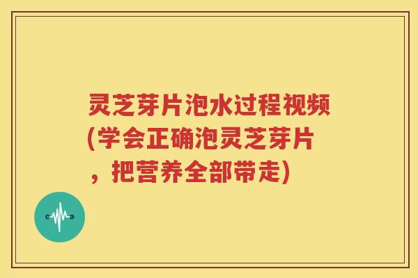 灵芝芽片泡水过程视频(学会正确泡灵芝芽片,把营养全部带走) 灵芝芽片泡水过程视频(学会正确泡灵芝芽片,把营养全部带走)