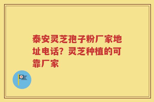 泰安灵芝孢子粉厂家地址电话?灵芝种植的可靠厂家 泰安灵芝孢子粉厂家地址电话?灵芝种植的可靠厂家