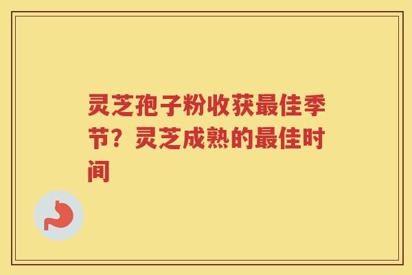 灵芝孢子粉收获佳季节？灵芝成熟的佳时间