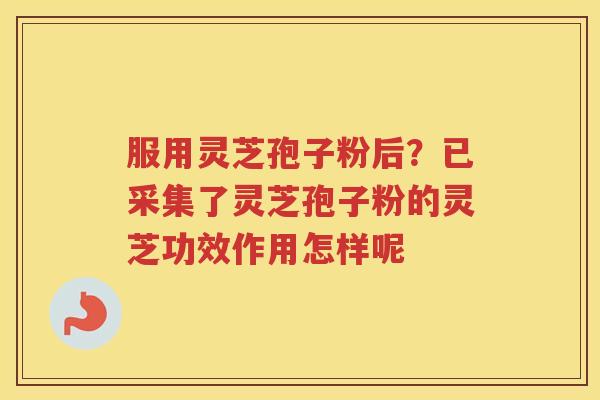 服用灵芝孢子粉后？已采集了灵芝孢子粉的灵芝功效作用怎样呢