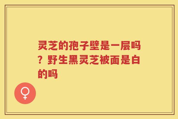灵芝的孢子壁是一层吗?野生黑灵芝被面是白的吗 灵芝的孢子壁是一层吗?野生黑灵芝被面是白的吗