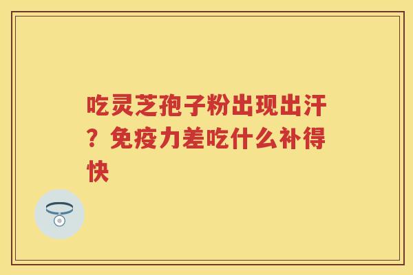 吃灵芝孢子粉出现出汗？免疫力差吃什么补得快