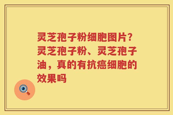 灵芝孢子粉细胞图片？灵芝孢子粉、灵芝孢子油，真的有抗细胞的效果吗