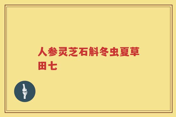 人参灵芝石斛冬虫夏草田七 人参灵芝石斛冬虫夏草田七