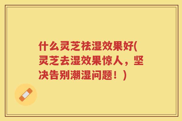 什么灵芝祛湿效果好(灵芝去湿效果惊人，坚决告别潮湿问题！)