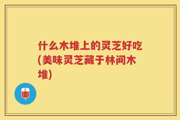 什么木堆上的灵芝好吃(美味灵芝藏于林间木堆) 什么木堆上的灵芝好吃(美味灵芝藏于林间木堆)