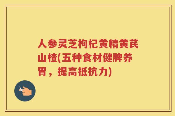人参灵芝枸杞黄精黄芪山楂(五种食材健脾养胃,提高抵抗力) 人参灵芝枸杞黄精黄芪山楂(五种食材健脾养胃,提高抵抗力)