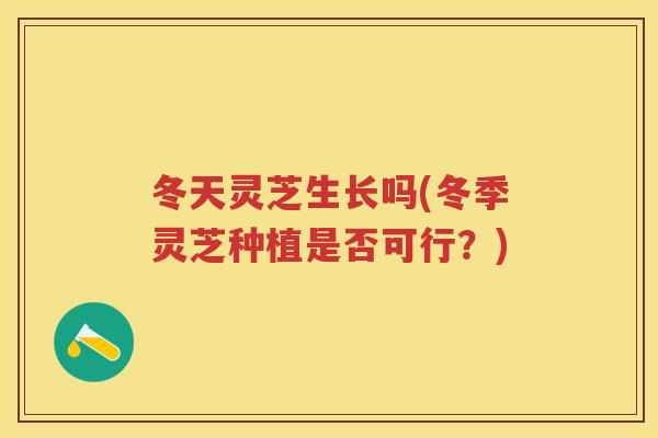 冬天灵芝生长吗(冬季灵芝种植是否可行？)