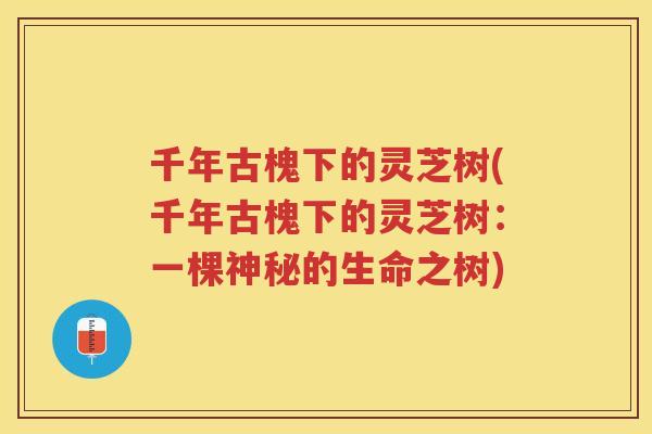 千年古槐下的灵芝树(千年古槐下的灵芝树：一棵神秘的生命之树)