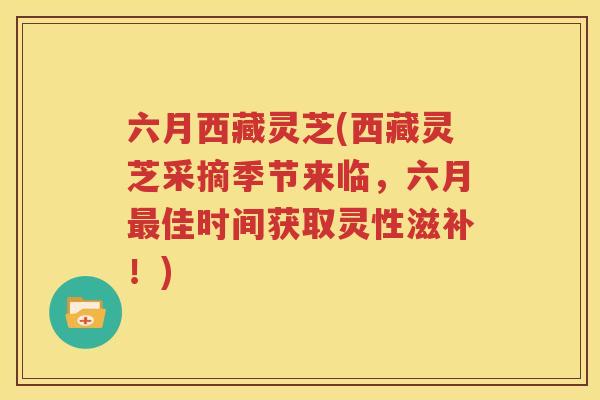 六月西藏灵芝(西藏灵芝采摘季节来临,六月佳时间获取灵性滋补!) 六月西藏灵芝(西藏灵芝采摘季节来临,六月佳时间获取灵性滋补!)