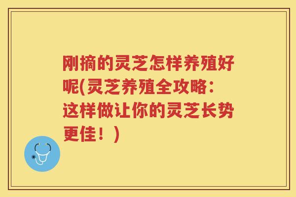 刚摘的灵芝怎样养殖好呢(灵芝养殖全攻略：这样做让你的灵芝长势更佳！)