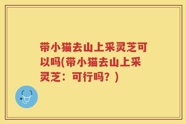 带小猫去山上采灵芝可以吗(带小猫去山上采灵芝：可行吗？)