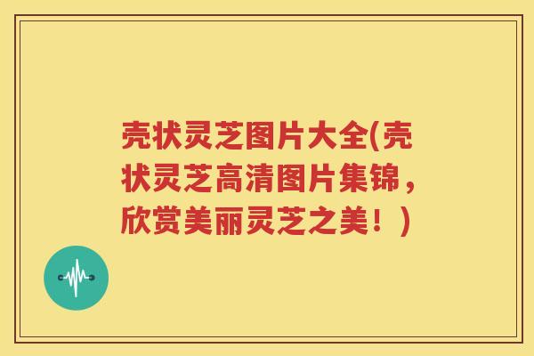 壳状灵芝图片大全(壳状灵芝高清图片集锦，欣赏美丽灵芝之美！)