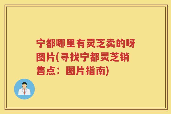 宁都哪里有灵芝卖的呀图片(寻找宁都灵芝销售点：图片指南)