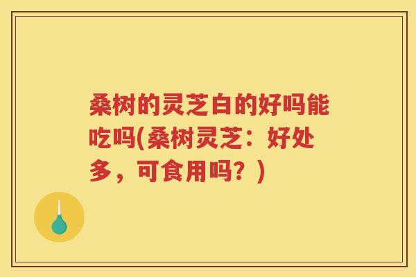 桑树的灵芝白的好吗能吃吗(桑树灵芝：好处多，可食用吗？)