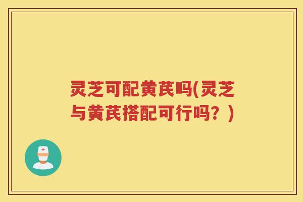 灵芝可配黄芪吗(灵芝与黄芪搭配可行吗？)
