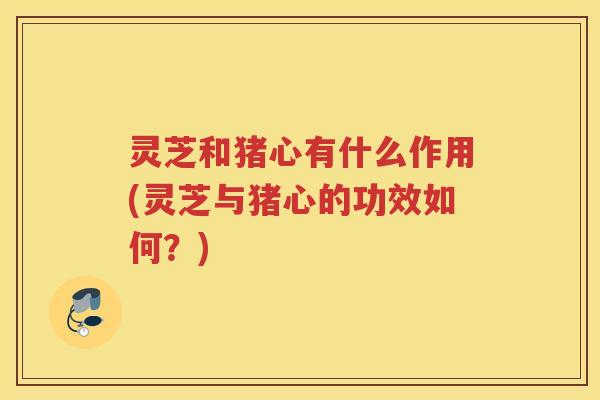 灵芝和猪心有什么作用(灵芝与猪心的功效如何？)