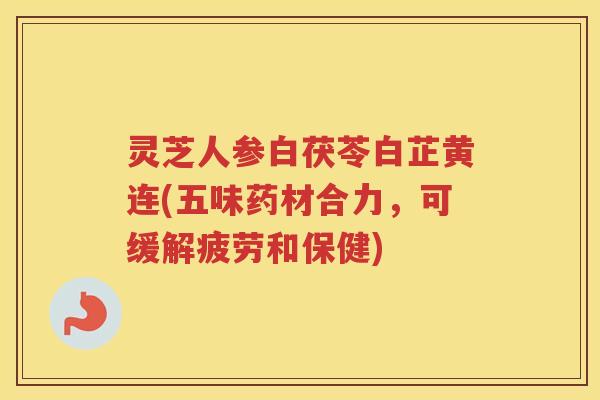 灵芝人参白茯苓白芷黄连(五味药材合力，可缓解疲劳和保健)